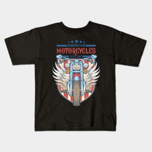 American Motorcycles Bike wings Kids T-Shirt